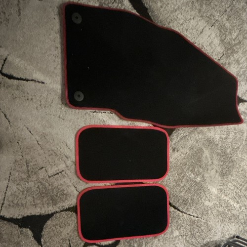 Red and black car floor - and,